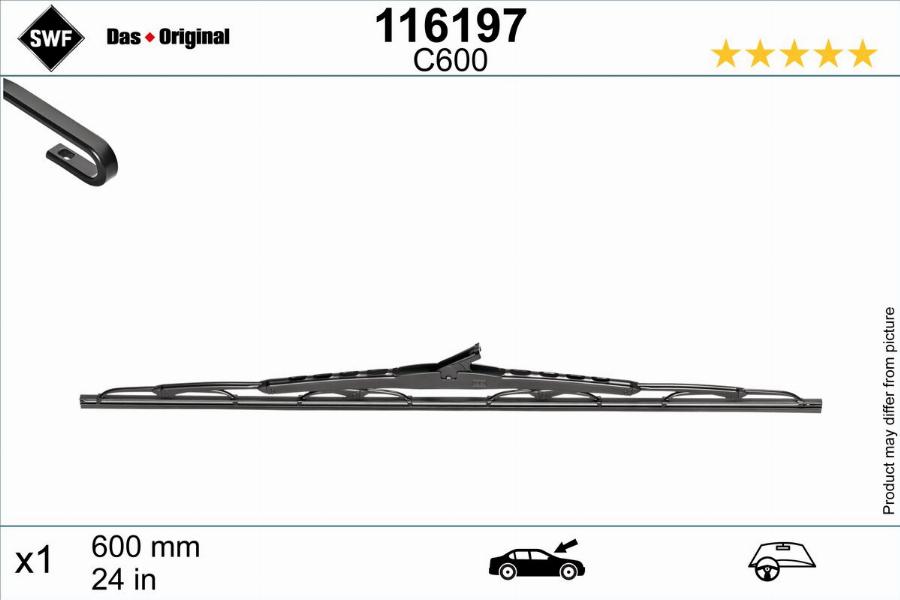 SWF 116197 - Щітка склоочисника autocars.com.ua