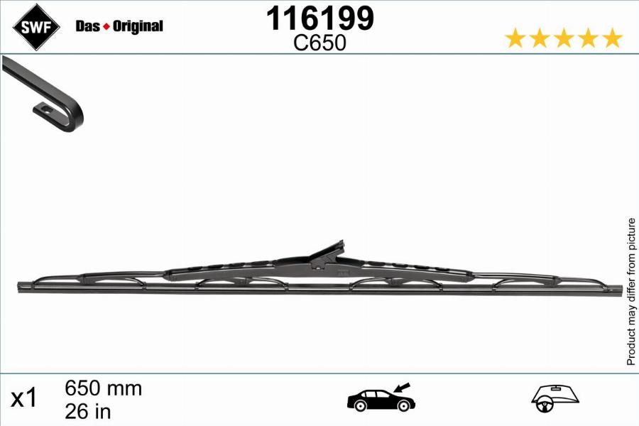 SWF 116199 - Щітка склоочисника autocars.com.ua