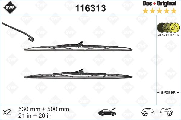 SWF 116313 - Щітка склоочисника autocars.com.ua