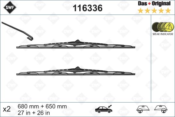 SWF 116336 - Щітка склоочисника autocars.com.ua