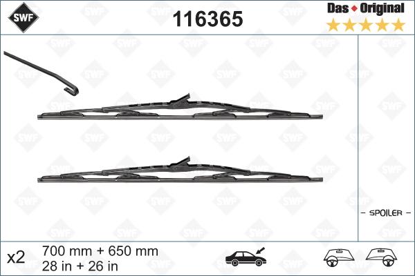 SWF 116365 - Щітка склоочисника autocars.com.ua