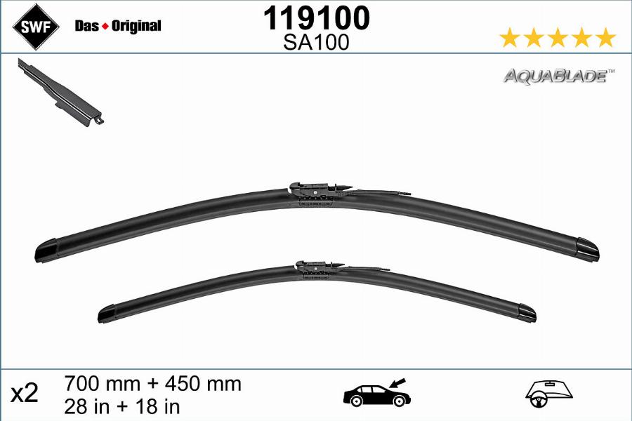 SWF 119100 - Щітка склоочисника autocars.com.ua