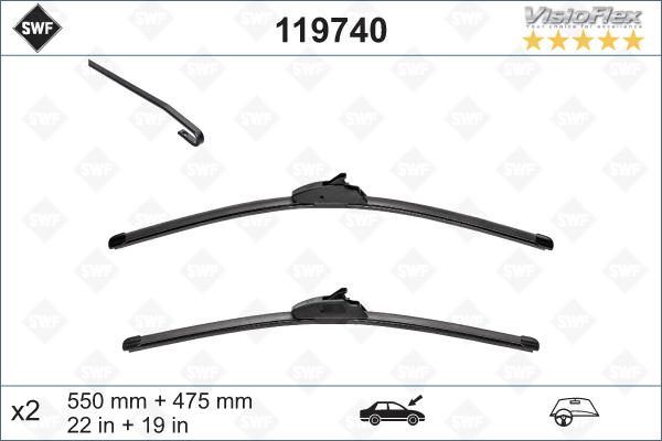 SWF 119740 - Щітка склоочисника autocars.com.ua