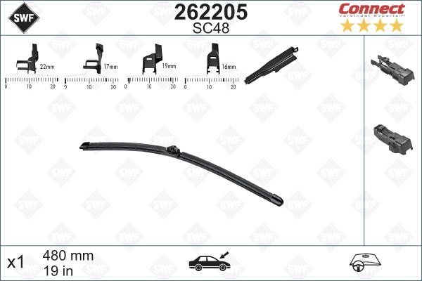 SWF 262205 - Щітка склоочисника autocars.com.ua