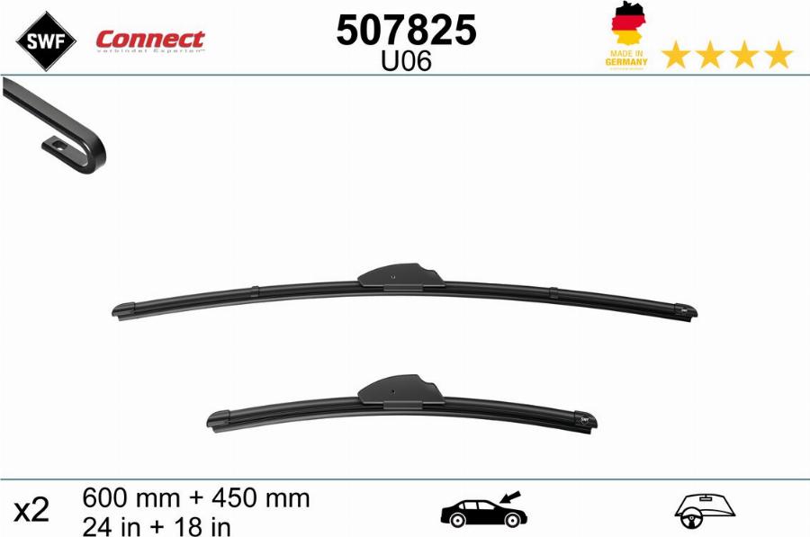 SWF 507825 - Щітка склоочисника autocars.com.ua