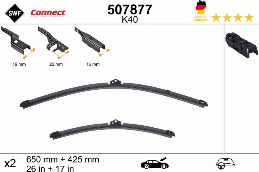 SWF 507877 - Щітка склоочисника autocars.com.ua