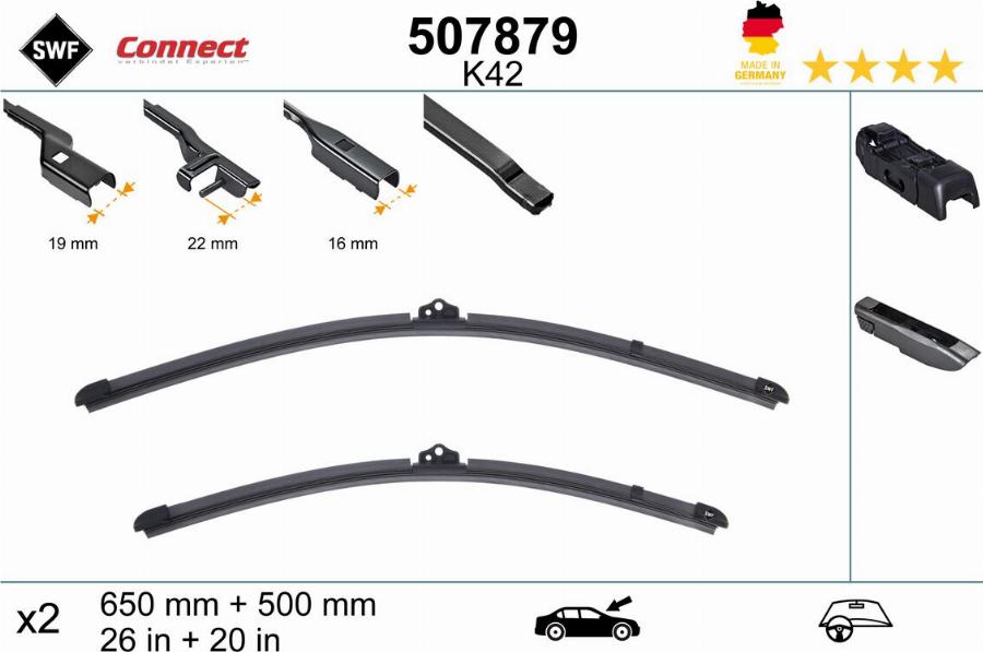 SWF 507879 - Щітка склоочисника autocars.com.ua