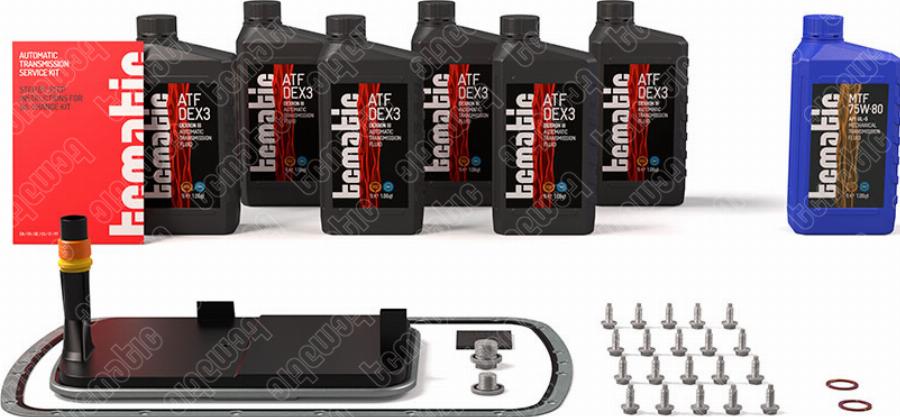 TCMATIC 170.104.0003 - Комплект деталей, зміна масла - автоматіческ.коробка передач autocars.com.ua