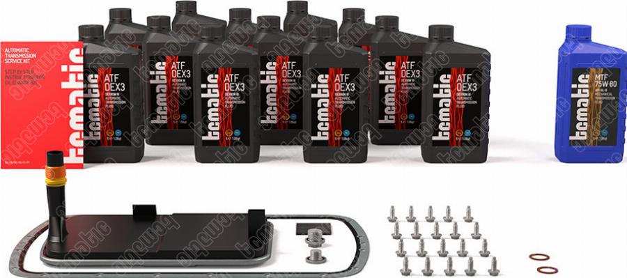 TCMATIC 170.104.2003 - Комплект деталей, зміна масла - автоматіческ.коробка передач autocars.com.ua