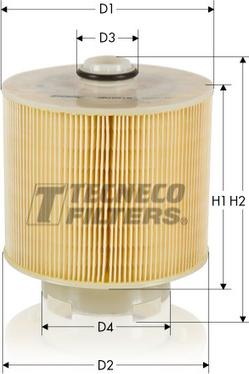 Tecneco Filters AR10216 - Повітряний фільтр autocars.com.ua