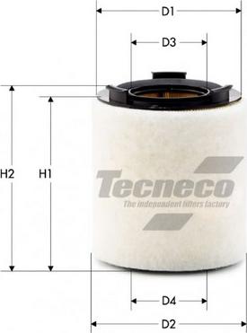 Tecneco Filters AR10822-S - Повітряний фільтр autocars.com.ua