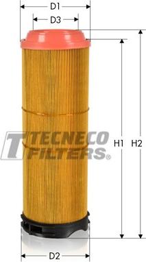 Tecneco Filters AR12133/1 - Повітряний фільтр autocars.com.ua