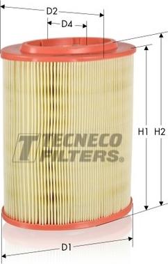 Tecneco Filters AR156-OV - Повітряний фільтр autocars.com.ua