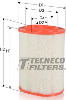 Tecneco Filters AR18161-OV - Повітряний фільтр autocars.com.ua