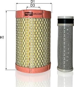 Tecneco Filters AR2288 - Повітряний фільтр autocars.com.ua