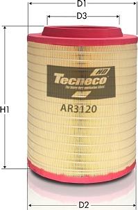 Tecneco Filters AR3120 - Повітряний фільтр autocars.com.ua