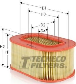 Tecneco Filters AR9551-OV - Повітряний фільтр autocars.com.ua