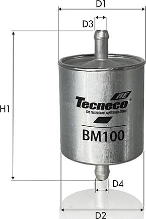 Tecneco Filters BM100 - Паливний фільтр autocars.com.ua