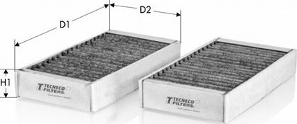 Tecneco Filters CK1721-C-2 - Фільтр, повітря у внутрішній простір autocars.com.ua