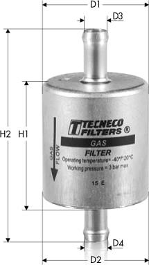 Tecneco Filters GAS4 - Паливний фільтр autocars.com.ua