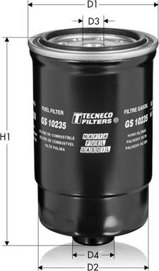 Tecneco Filters GS10235 - Паливний фільтр autocars.com.ua