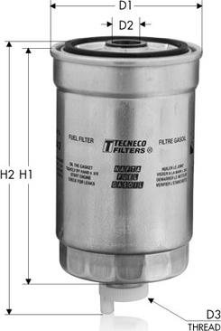 Tecneco Filters GS216HWS - Паливний фільтр autocars.com.ua