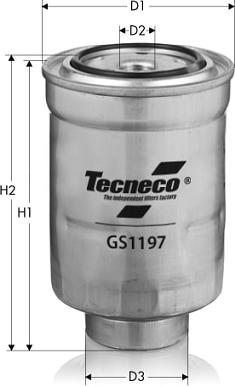 Tecneco Filters GS1197 - Фільтр паливний Citroen C4. Mitsubishi Lancer. 1.8. 10- autocars.com.ua