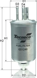 Tecneco Filters GS1240 - Паливний фільтр autocars.com.ua