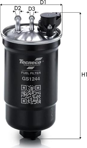 Tecneco Filters GS1244 - Паливний фільтр autocars.com.ua