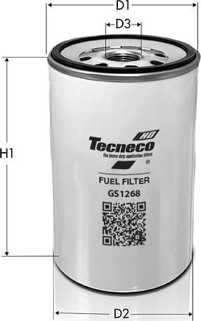 Tecneco Filters GS1268 - Паливний фільтр autocars.com.ua