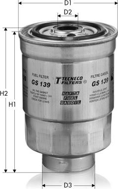 Tecneco Filters GS139 - Топливный фильтр avtokuzovplus.com.ua