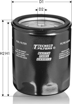Tecneco Filters GS162 - Паливний фільтр autocars.com.ua