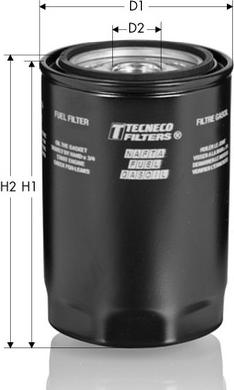 Tecneco Filters GS201 - Фільтр паливний Nissan Sunny I 1.7 D 82-86 autocars.com.ua