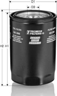 Tecneco Filters GS202 - Фільтр паливний Isuzu Midi 2.0TD.Kia Pregio autocars.com.ua