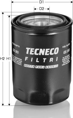 Tecneco Filters GS203 - Фільтр паливний Toyota Land Cruiser 4.0D 08-80- Nissan Patrol 3.3D 11-78- autocars.com.ua