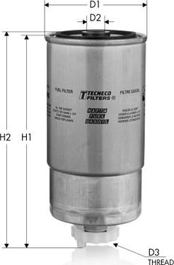 Tecneco Filters GS208 - Паливний фільтр autocars.com.ua