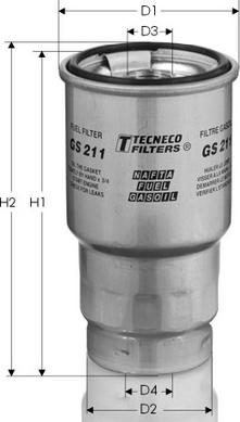 Tecneco Filters GS211 - Топливный фильтр avtokuzovplus.com.ua