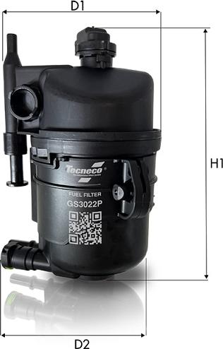 Tecneco Filters GS3022P - Паливний фільтр autocars.com.ua