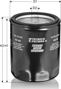 Tecneco Filters GS69 - Фiльтр паливний DB C 200D В 202. E200D В 124. autocars.com.ua