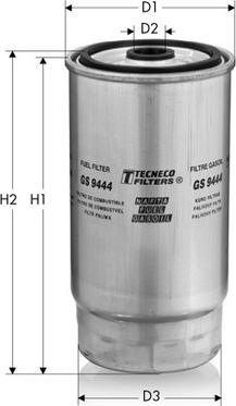 Tecneco Filters GS9444 - Топливный фильтр avtokuzovplus.com.ua
