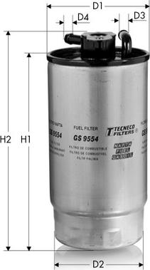 Tecneco Filters GS9554 - Топливный фильтр avtokuzovplus.com.ua