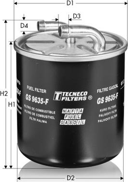 Tecneco Filters GS9635-F - Фiльтр паливний DB W211 3-02-.Vito 2.0-2.2 CDI 9-0 autocars.com.ua