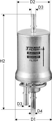 Tecneco Filters IN1042 - Паливний фільтр autocars.com.ua