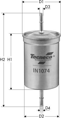 Tecneco Filters IN1074 - Топливный фильтр autodnr.net