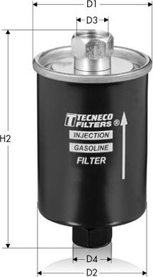 Tecneco Filters IN3727 - Паливний фільтр autocars.com.ua