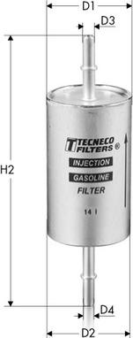 Tecneco Filters IN9839 - Фiльтр паливний Ford Focus 2.0 08--Volvo S40 1.8 04- autocars.com.ua