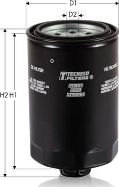 Tecneco Filters OL022-IDR - Масляний фільтр autocars.com.ua