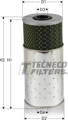 Tecneco Filters OL033L - Масляний фільтр autocars.com.ua