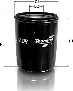 Tecneco Filters OL1379 - Масляний фільтр autocars.com.ua