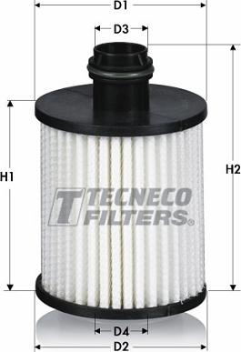 Tecneco Filters OL2156E - Фільтр масляний Fiat Doblo 1.3D 10- autocars.com.ua